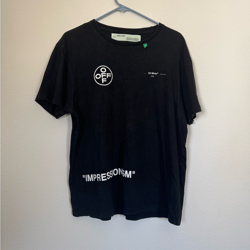 Off-White Black Stencil T-Shirt ss18 size M